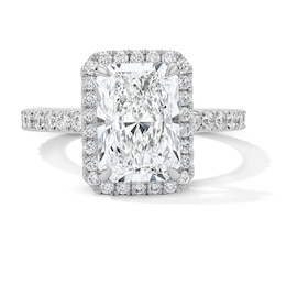 3-5/8 CT. T.W. Radiant-Cut Certified Lab-Grown Diamond Frame Engagement Ring in Platinum (D/IF)