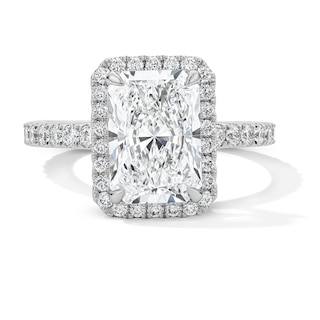 3-5/8 CT. T.W. Radiant-Cut Certified Lab-Grown Diamond Frame Engagement Ring in Platinum (D/IF)
