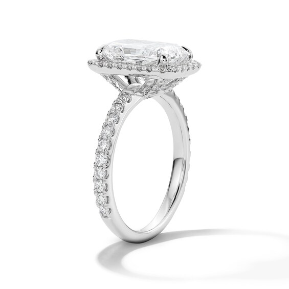 3-5/8 CT. T.w. Radiant-Cut Certified Lab-Grown Diamond Frame Engagement Ring in Platinum (D/If)