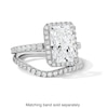 Thumbnail Image 5 of 3-5/8 CT. T.W. Radiant-Cut Certified Lab-Grown Diamond Frame Engagement Ring in Platinum (D/IF)