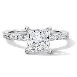 2-1/2 CT. T.W. Princess-Cut Certified Lab-Grown Diamond Hidden Frame Engagement Ring in Platinum (D/IF)