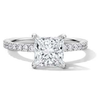 2-1/2 CT. T.W. Princess-Cut Certified Lab-Grown Diamond Hidden Frame Engagement Ring in Platinum (D/IF)