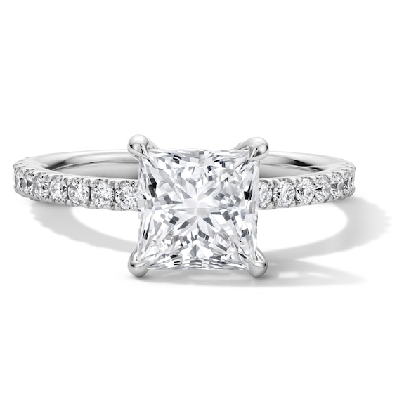 2-1/2 CT. T.w. Princess-Cut Certified Lab-Grown Diamond Hidden Frame Engagement Ring in Platinum (D/If)
