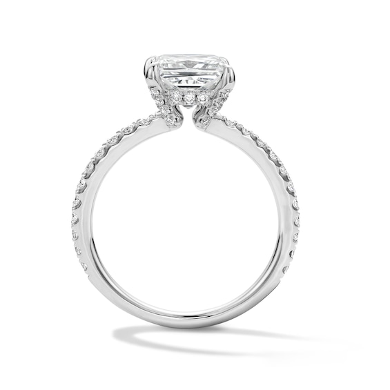 2-1/2 CT. T.w. Princess-Cut Certified Lab-Grown Diamond Hidden Frame Engagement Ring in Platinum (D/If)