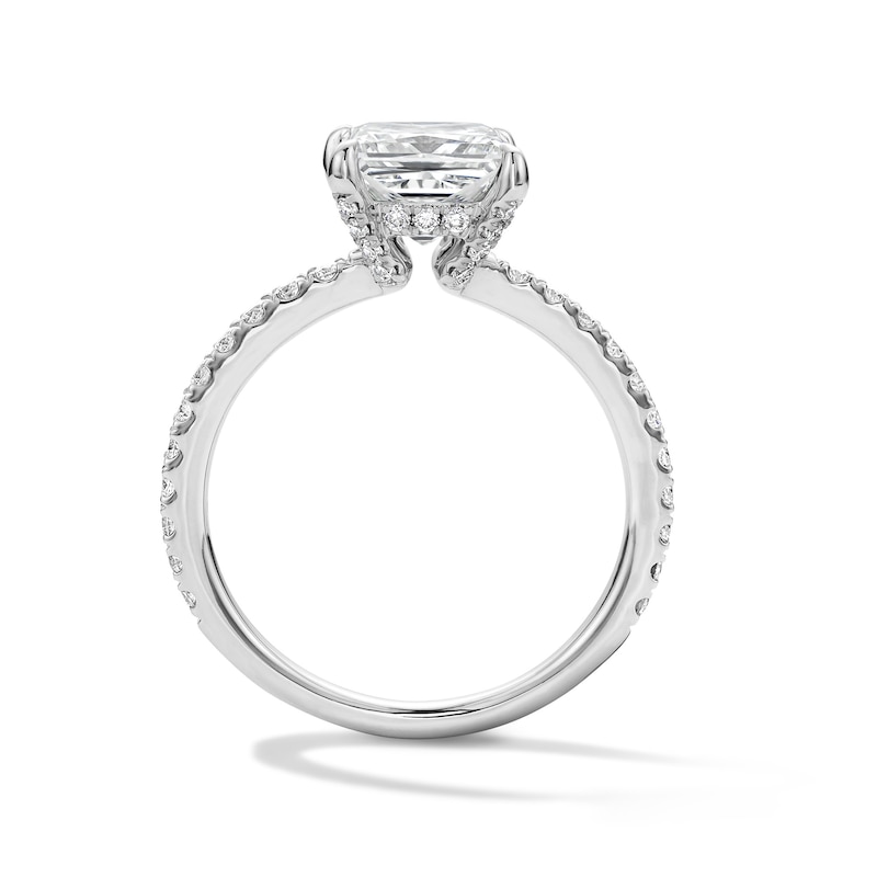 Main Image 2 of 2-1/2 CT. T.W. Princess-Cut Certified Lab-Grown Diamond Hidden Frame Engagement Ring in Platinum (D/IF)