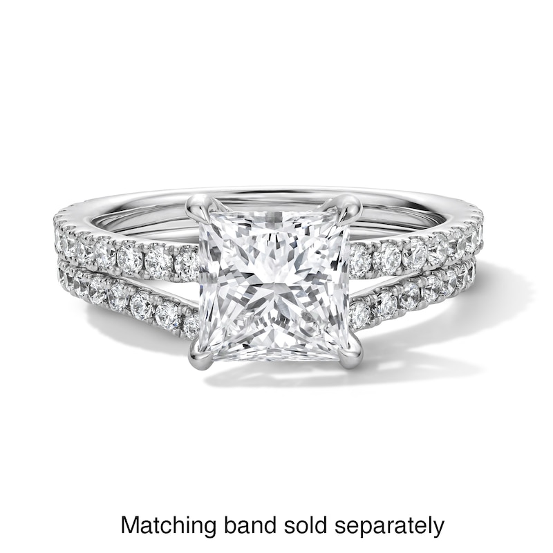 Main Image 8 of 2-1/2 CT. T.W. Princess-Cut Certified Lab-Grown Diamond Hidden Frame Engagement Ring in Platinum (D/IF)