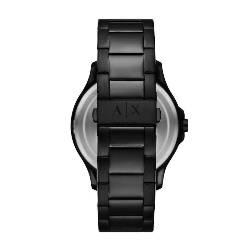 Main Image 4 of Men's Armani Exchange Black Ion-Plated Stainless Steel Watch with Gray Dial (Model: AX2464)