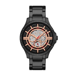 Men's Armani Exchange Black Ion-Plated Stainless Steel Chronograph Watch with Black Dial (Model: AX2465)