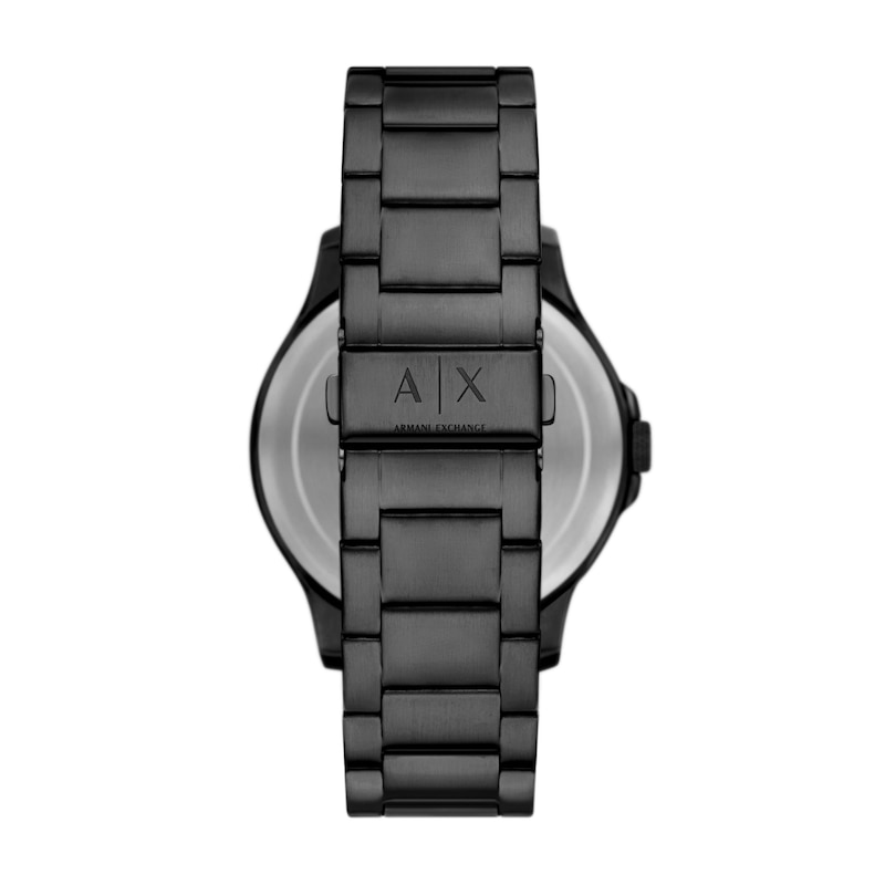 Main Image 4 of Men's Armani Exchange Black Ion-Plated Stainless Steel Chronograph Watch with Black Dial (Model: AX2465)