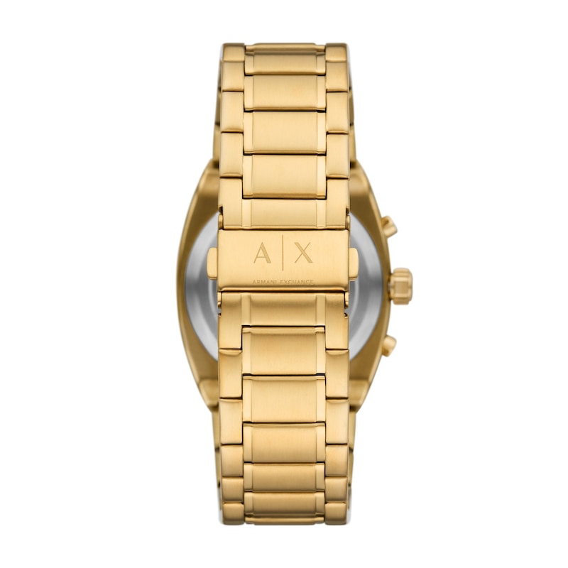 Main Image 4 of Men's Armani Exchange Gold-Tone Ion-Plated Stainless Steel Chronograph Watch with Green Dial (Model: AX2822)