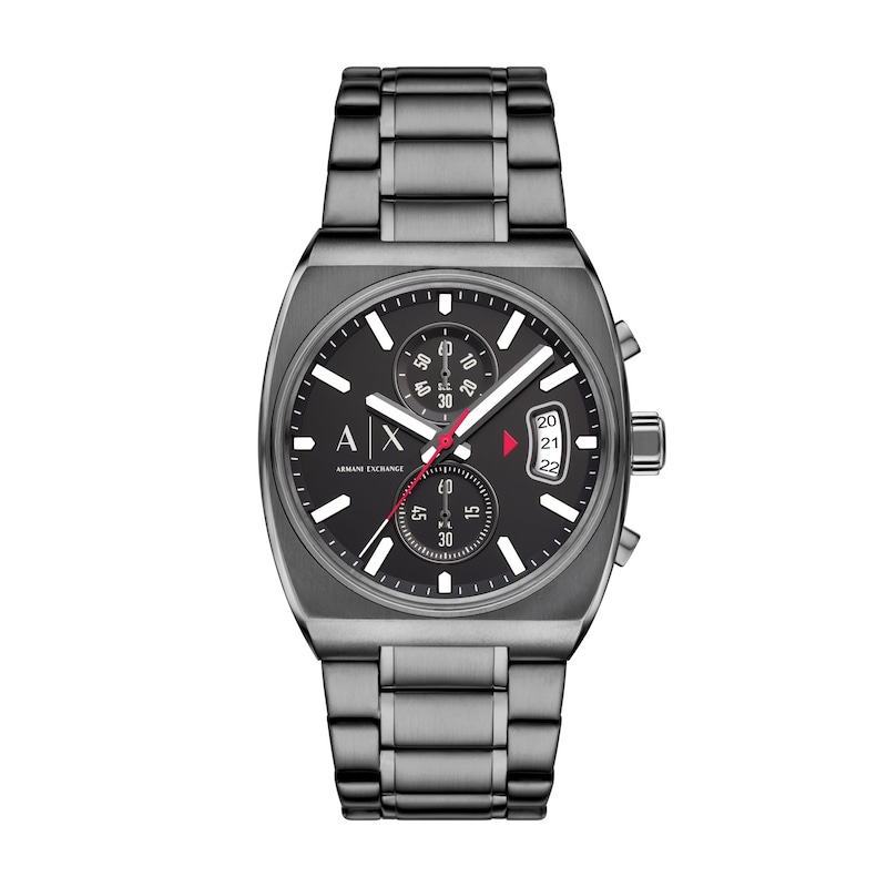 Main Image 1 of Men's Armani Exchange Gunmetal Ion-Plated Stainless Steel Chronograph Watch with Black Dial (Model: AX2823)