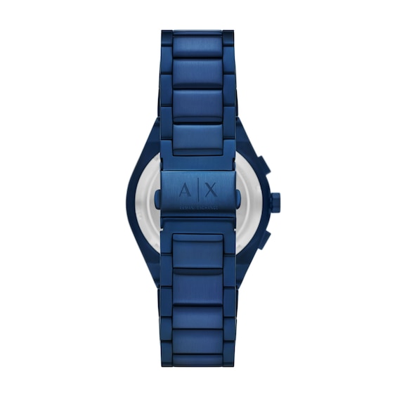 Men's Armani Exchange Blue Ion-Plated Stainless Steel Chronograph Watch with Blue Dial (Model: Ax4189)