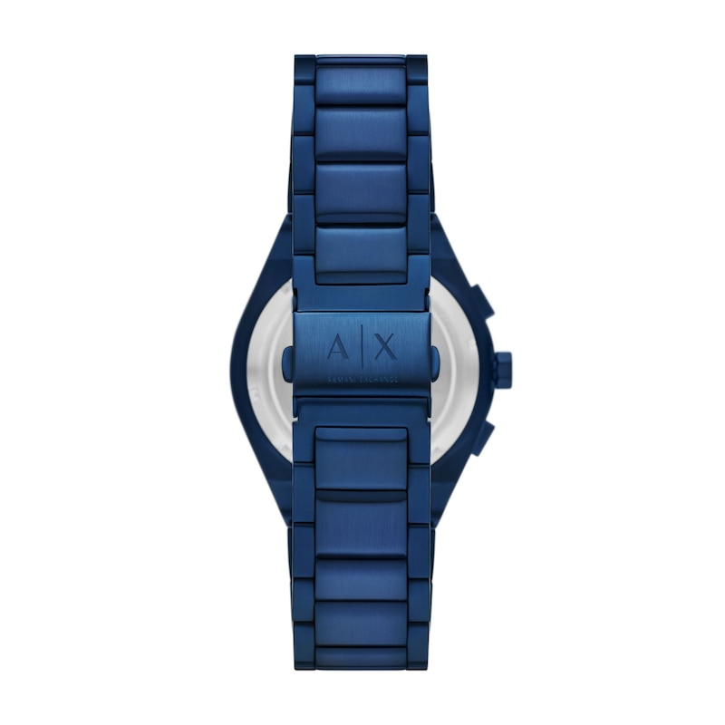 Main Image 4 of Men's Armani Exchange Blue Ion-Plated Stainless Steel Chronograph Watch with Blue Dial (Model: AX4189)