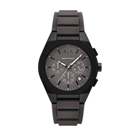 Men's Armani Exchange Black Ion-Plated Chronograph Watch with Gray Dial (Model: Ax4191)