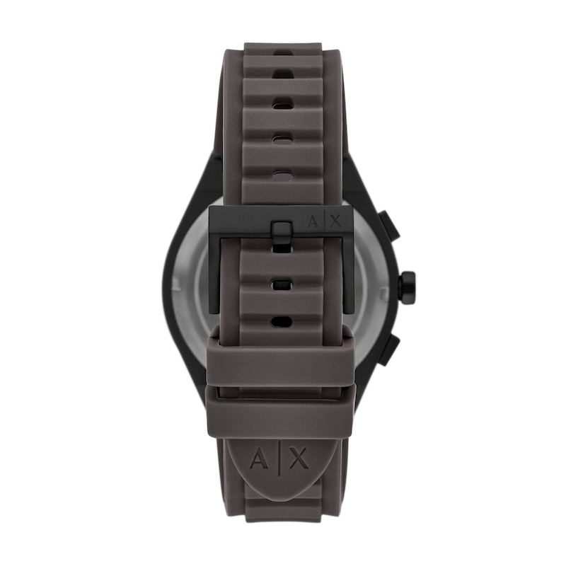 Main Image 4 of Men's Armani Exchange Black Ion-Plated Chronograph Watch with Gray Dial (Model: AX4191)