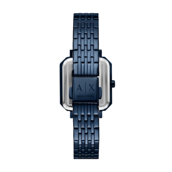 Ladies' Armani Exchange Blue Ion-Plated Stainless Steel Watch with Blue Dial (Model: Ax5730)