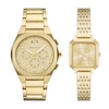 Thumbnail Image 1 of Armani Exchange Gold-Tone Ion-Plated Stainless Steel Watches with Gold-Tone Dials Boxed Set (Model: AX7171SET)