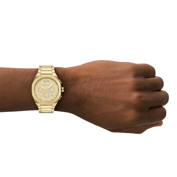 Armani Exchange Gold-Tone Ion-Plated Stainless Steel Watches with Gold-Tone Dials Boxed Set (Model: Ax7171Set)