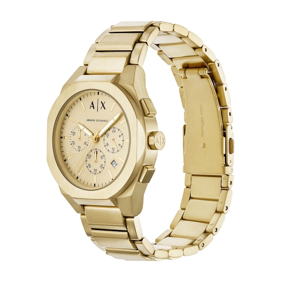 Armani Exchange Gold-Tone Ion-Plated Stainless Steel Watches with Gold-Tone Dials Boxed Set (Model: Ax7171Set)