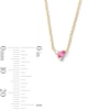 Thumbnail Image 2 of Marquise-Cut Pink Tourmaline and Lab-Grown Diamond-Accent Necklace in 10K Gold (F/VS2)