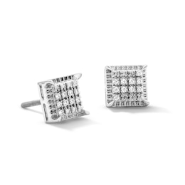1/8 CT. T.W.  Lab-Grown Multi-Diamond Stud Earrings in Sterling Silver (F/VS2)