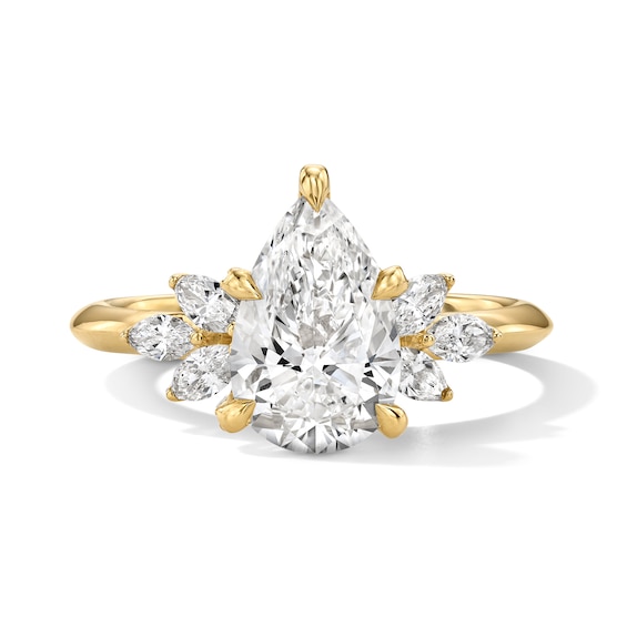 2-1/2 CT. T.w. Pear-Shaped Certified Lab-Grown Diamond Ring in 14K Gold (F/Vs2)
