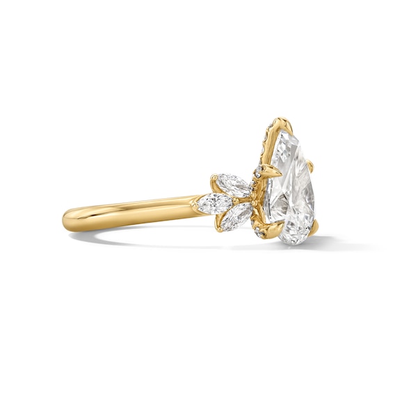 2-1/2 CT. T.w. Pear-Shaped Certified Lab-Grown Diamond Ring in 14K Gold (F/Vs2)