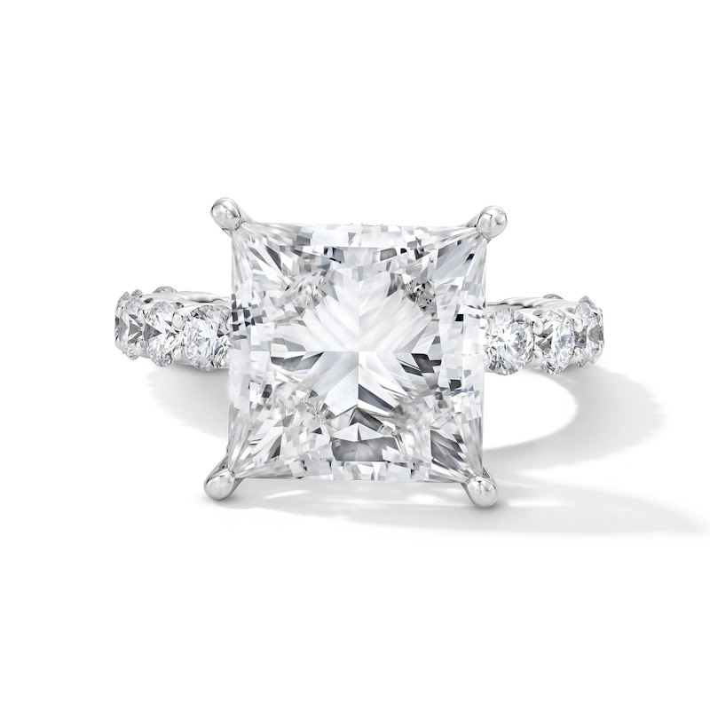 Main Image 1 of Vera Wang Love Collection 9.45 CT. T.W. Princess Certified Lab-Grown Diamond Engagement Ring in 14K White Gold (F/VS2)