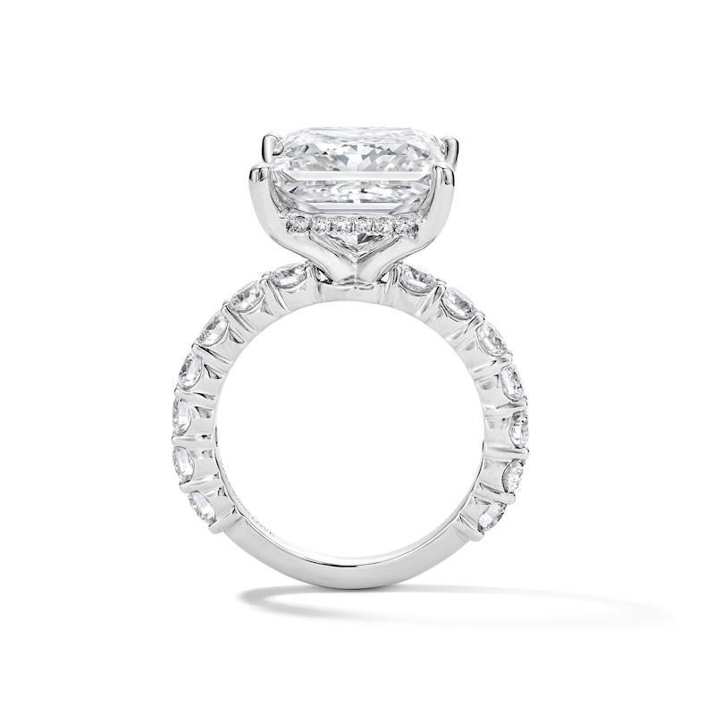 Main Image 3 of Vera Wang Love Collection 9.45 CT. T.W. Princess Certified Lab-Grown Diamond Engagement Ring in 14K White Gold (F/VS2)