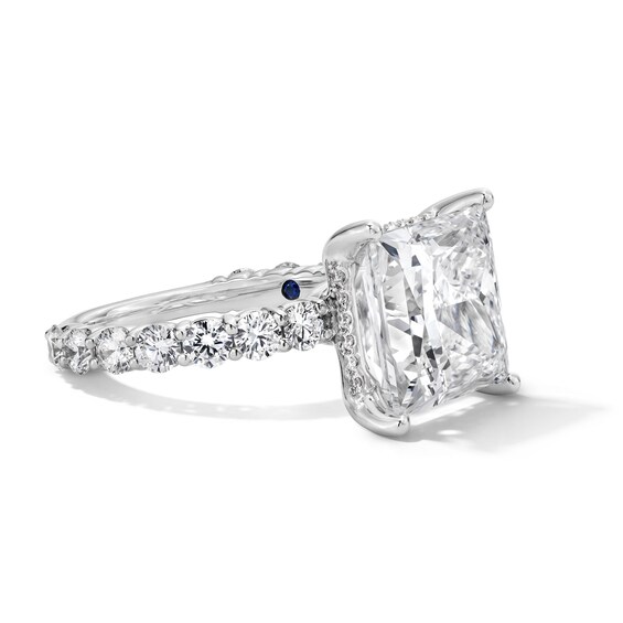 Vera Wang Love Collection 9.45 CT. T.w. Princess Certified Lab-Grown Diamond Engagement Ring in 14K White Gold (F/Vs2)
