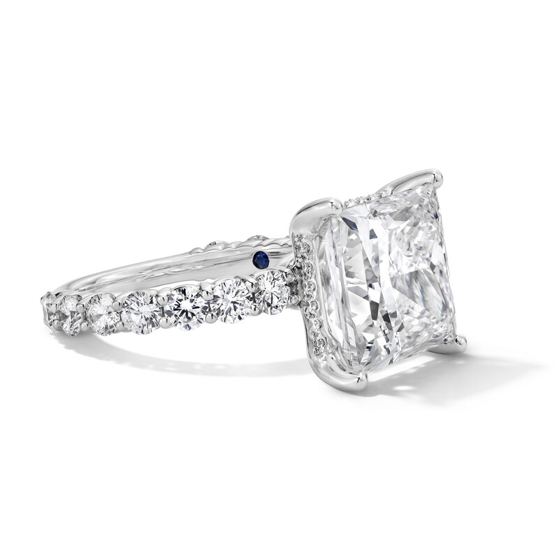 Main Image 4 of Vera Wang Love Collection 9.45 CT. T.W. Princess Certified Lab-Grown Diamond Engagement Ring in 14K White Gold (F/VS2)