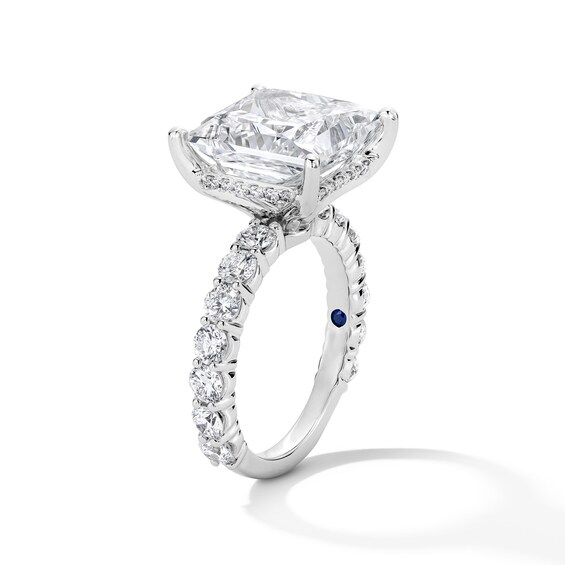 Vera Wang Love Collection 9.45 CT. T.w. Princess Certified Lab-Grown Diamond Engagement Ring in 14K White Gold (F/Vs2)