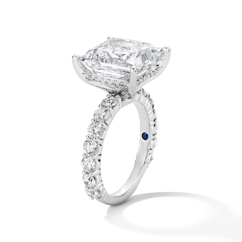Main Image 5 of Vera Wang Love Collection 9.45 CT. T.W. Princess Certified Lab-Grown Diamond Engagement Ring in 14K White Gold (F/VS2)