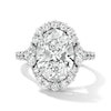 Thumbnail Image 1 of Vera Wang Love 5.18 CT.T.W. Oval Certified Lab-Grown Diamond Halo Ring in 14K White Gold (F/VS2)