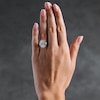 Thumbnail Image 2 of Vera Wang Love 5.18 CT.T.W. Oval Certified Lab-Grown Diamond Halo Ring in 14K White Gold (F/VS2)