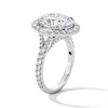 Thumbnail Image 5 of Vera Wang Love 5.18 CT.T.W. Oval Certified Lab-Grown Diamond Halo Ring in 14K White Gold (F/VS2)