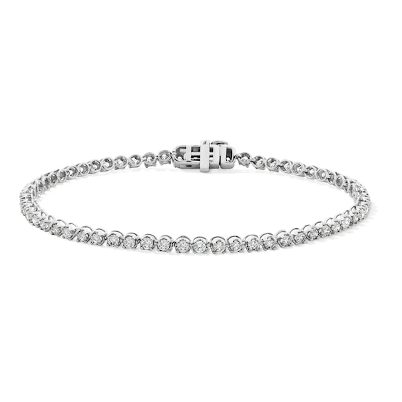 2 CT. T.w. Diamond Tennis Bracelet in 10K White Gold