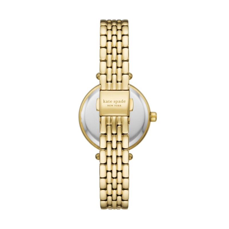 Main Image 3 of Ladies' Kate Spade Gracie Gold-Tone IP Analog Watch with Silver-Tone Dial (Model: KSW1871)
