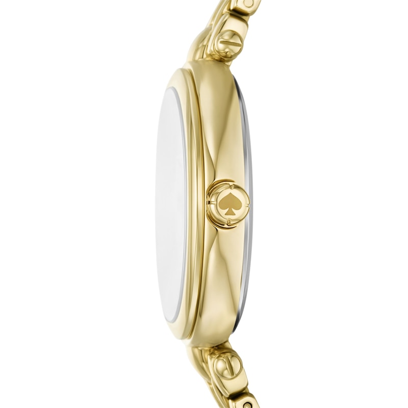 Main Image 4 of Ladies' Kate Spade Gracie Gold-Tone IP Analog Watch with Silver-Tone Dial (Model: KSW1871)