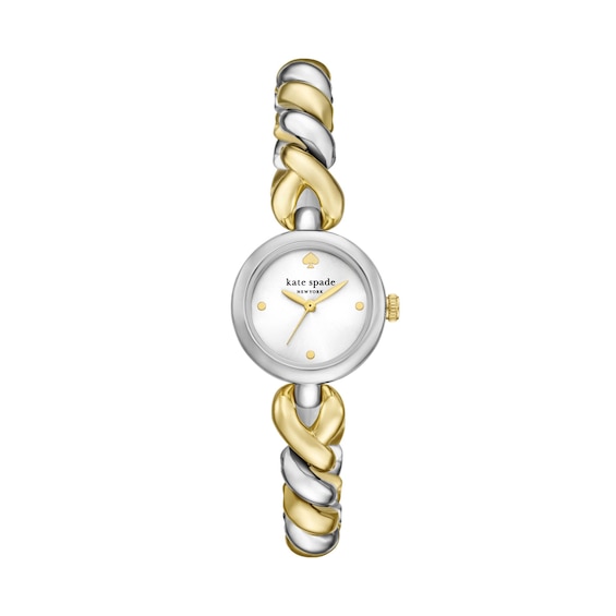Ladies' Kate Spade Monroe Analog Watch with Silver-Tone Dial and Two-Tone Twist Link Bracelet (Model: Ksw1873)