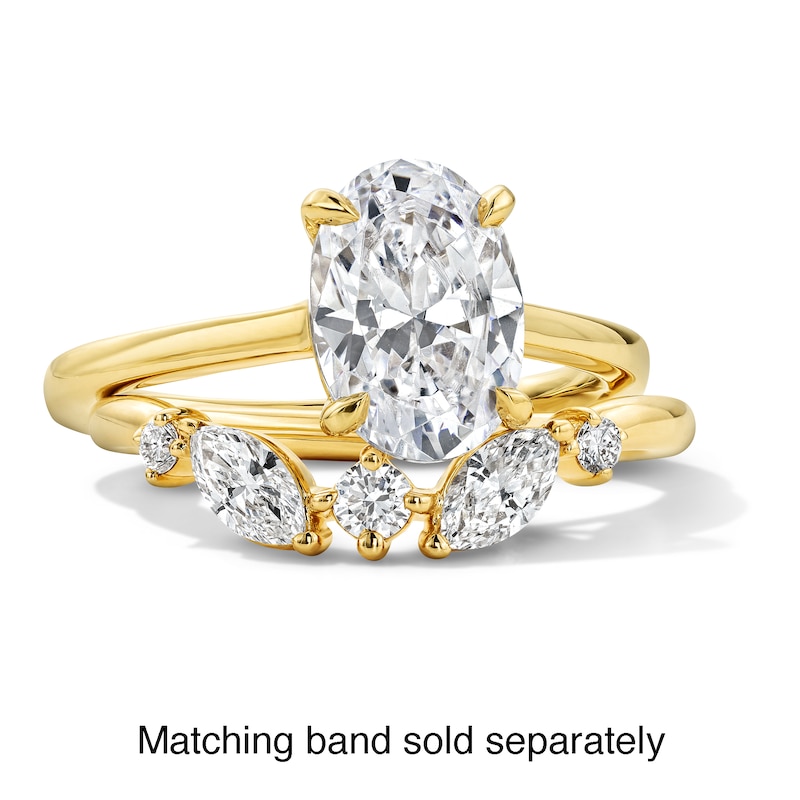 Main Image 5 of 3/8 CT. T.W. Marquise-Cut and Round Lab-Grown Diamond Contour Anniversary Band in 14K Gold (F/VS2)