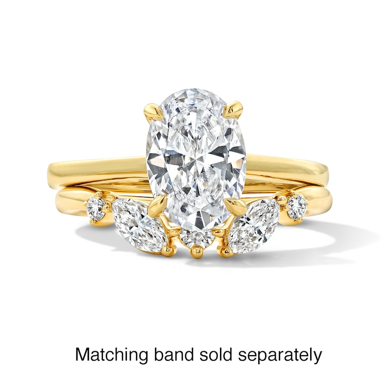 Main Image 6 of 3/8 CT. T.W. Marquise-Cut and Round Lab-Grown Diamond Contour Anniversary Band in 14K Gold (F/VS2)