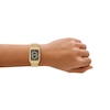 Thumbnail Image 2 of Ladies' Fossil Raquel Crystal Accent Gold-Tone IP Watch with Rectangle Black Dial (Model: ES5417)