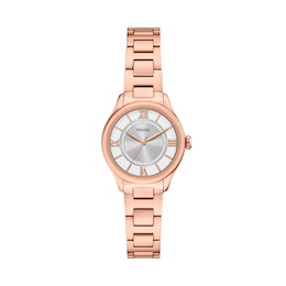 Ladies' Fossil Gilmore Rose-Gold Tone IP with Silver-Tone and White Dial (Model: ES5420)