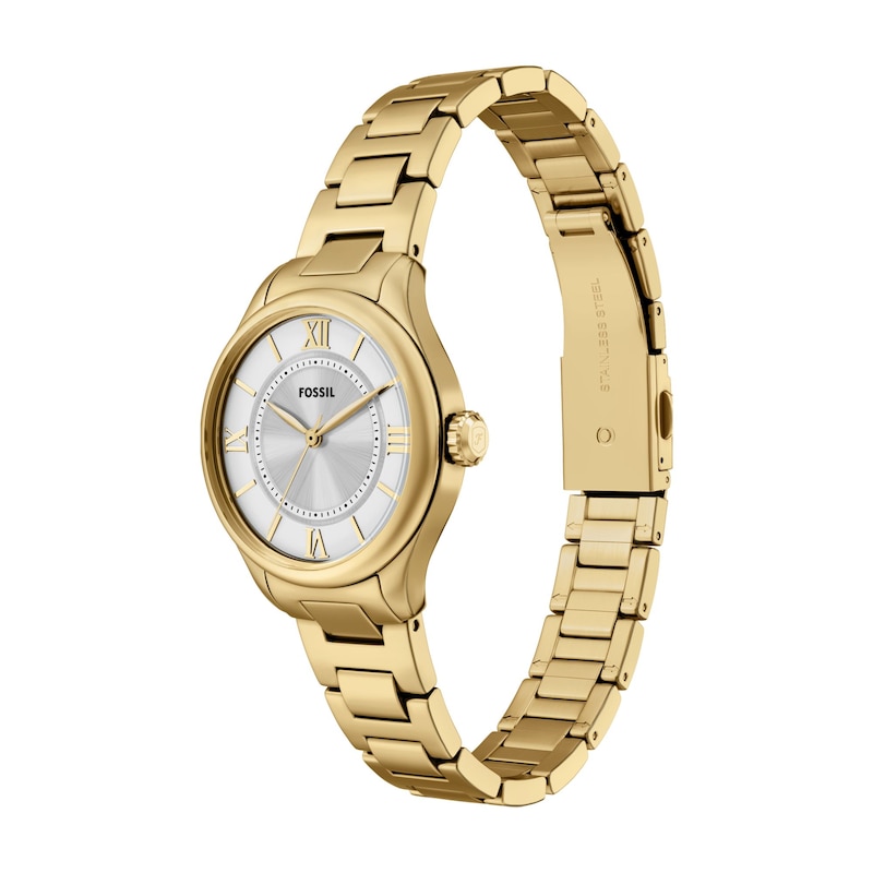 Main Image 3 of Ladies' Fossil Gilmore Gold-Tone IP with Silver-Tone and White Dial (Model: ES5421)