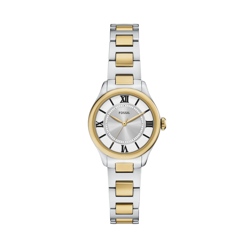 Main Image 1 of Ladies' Fossil Gilmore Two-Tone IP Watch with Silver-Tone and White Dial (Model: ES5422)