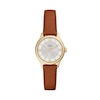Thumbnail Image 1 of Ladies' Fossil Gilmore Gold-Tone IP Watch with Silver-Tone Dial and Brown Leather Strap (Model: ES5423)