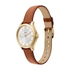 Thumbnail Image 3 of Ladies' Fossil Gilmore Gold-Tone IP Watch with Silver-Tone Dial and Brown Leather Strap (Model: ES5423)