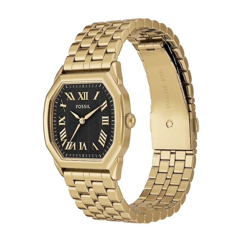 Main Image 3 of Ladies' Fossil Harlow Octagonal Watch with Black Dial (Model: ES5433)