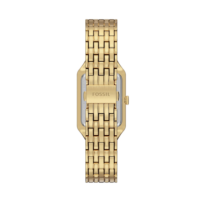 Main Image 4 of Ladies' Fossil Raquel Yellow IP Watch with Rectangle Black Dial (Model: ES5434)